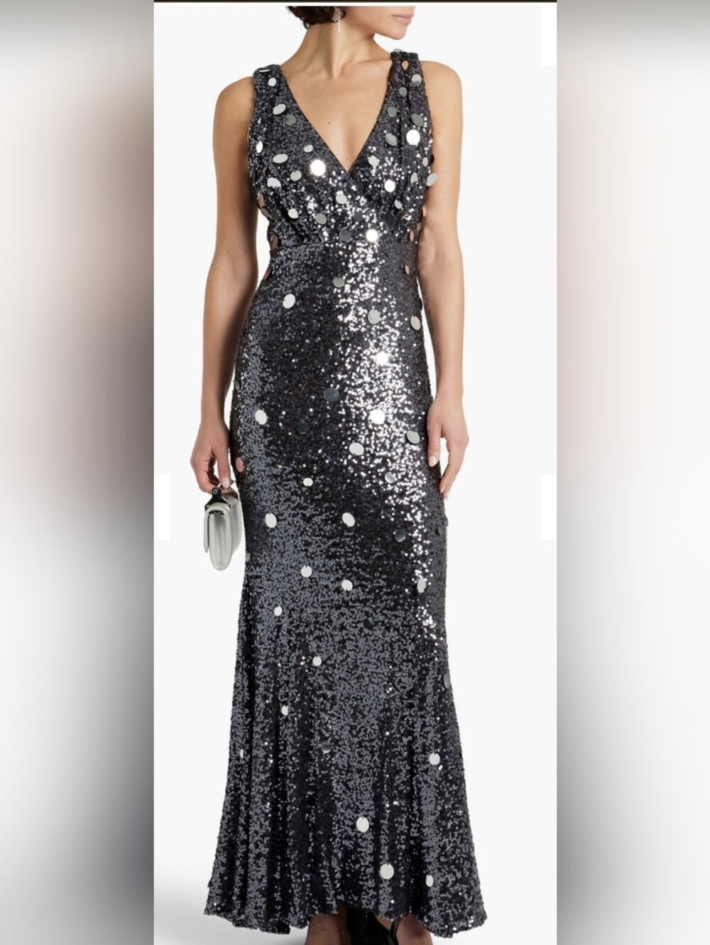 Badgley Mischka Sequined tulle gown